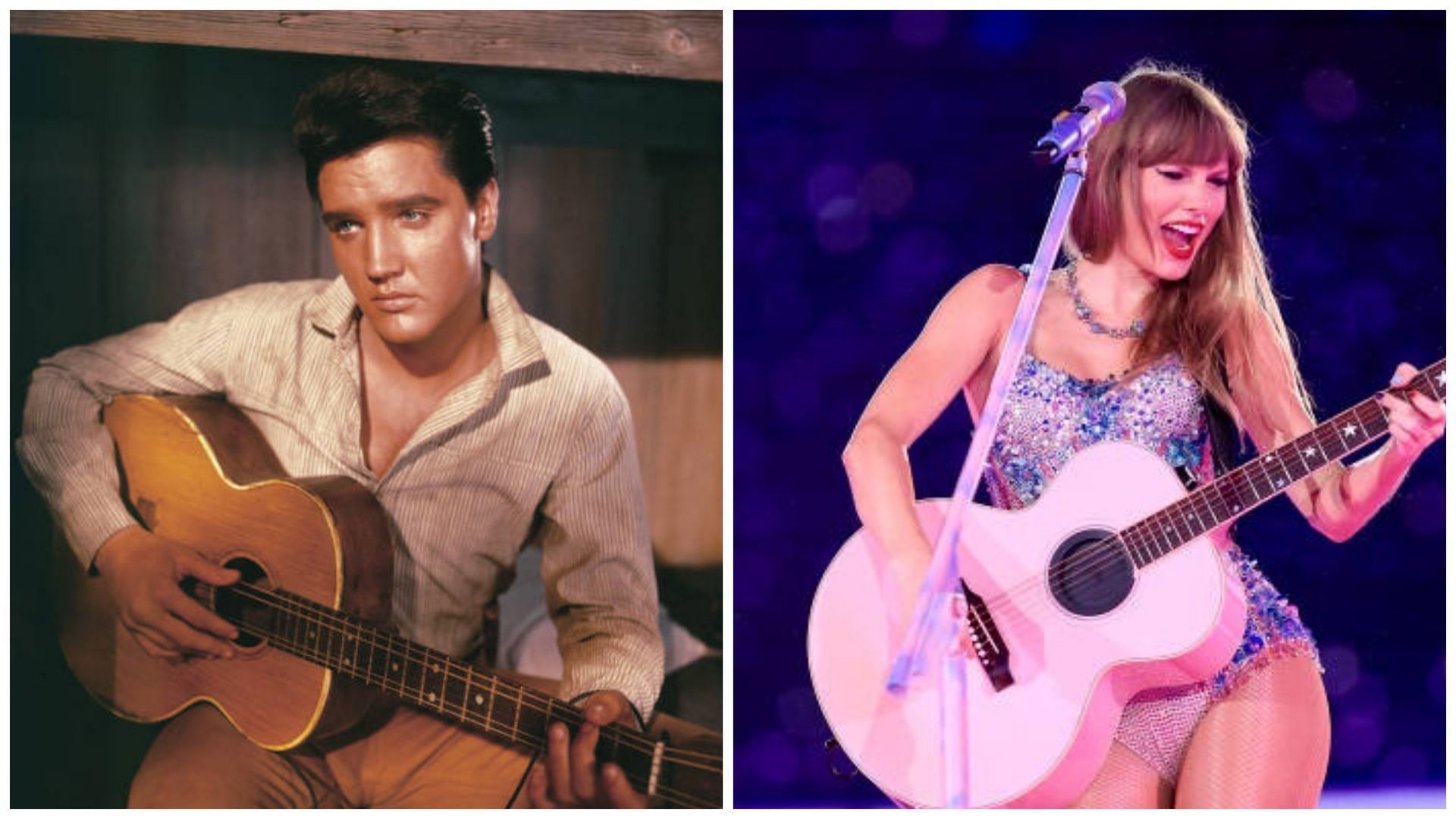 Taylor Swift and Elvis Presley via Getty Images