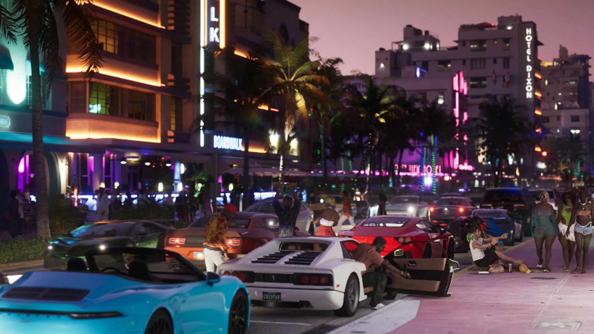 A shot of Vice City at night (Image via Rockstar Games)