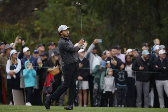 How far did Charlie Woods hit his drive at the PNC Championship? Exploring the range of the golf prodigy