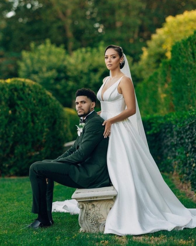 Who is Tobias Harris' wife Jasmine Winton?