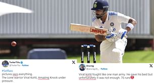 "Lone warrior" - Fans react as Virat Kohli scores 76 off 82 balls in IND vs SA 1st Test