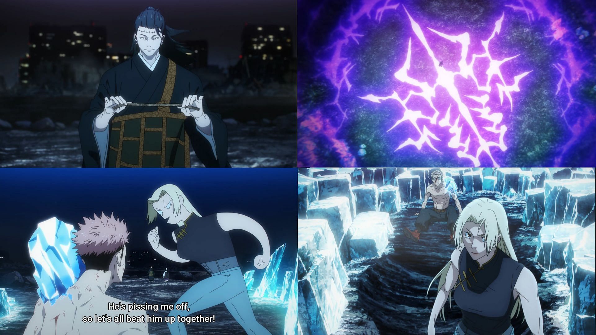 Screencaps from Jujutsu Kaisen season 2 finale (Image via studio MAPPA)