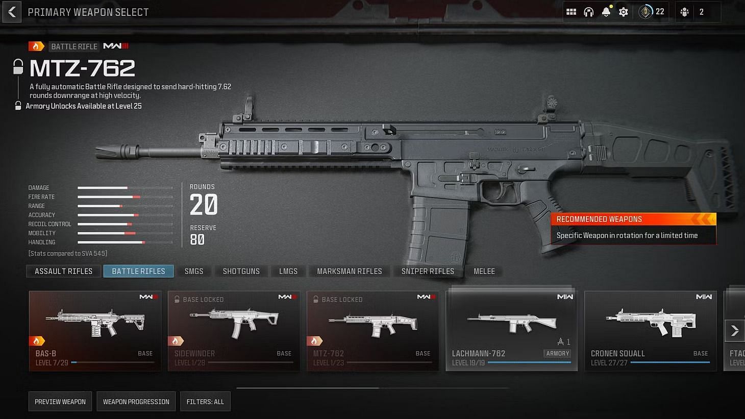 MTZ-762 battle rifle in Warzone (Image via Activision)