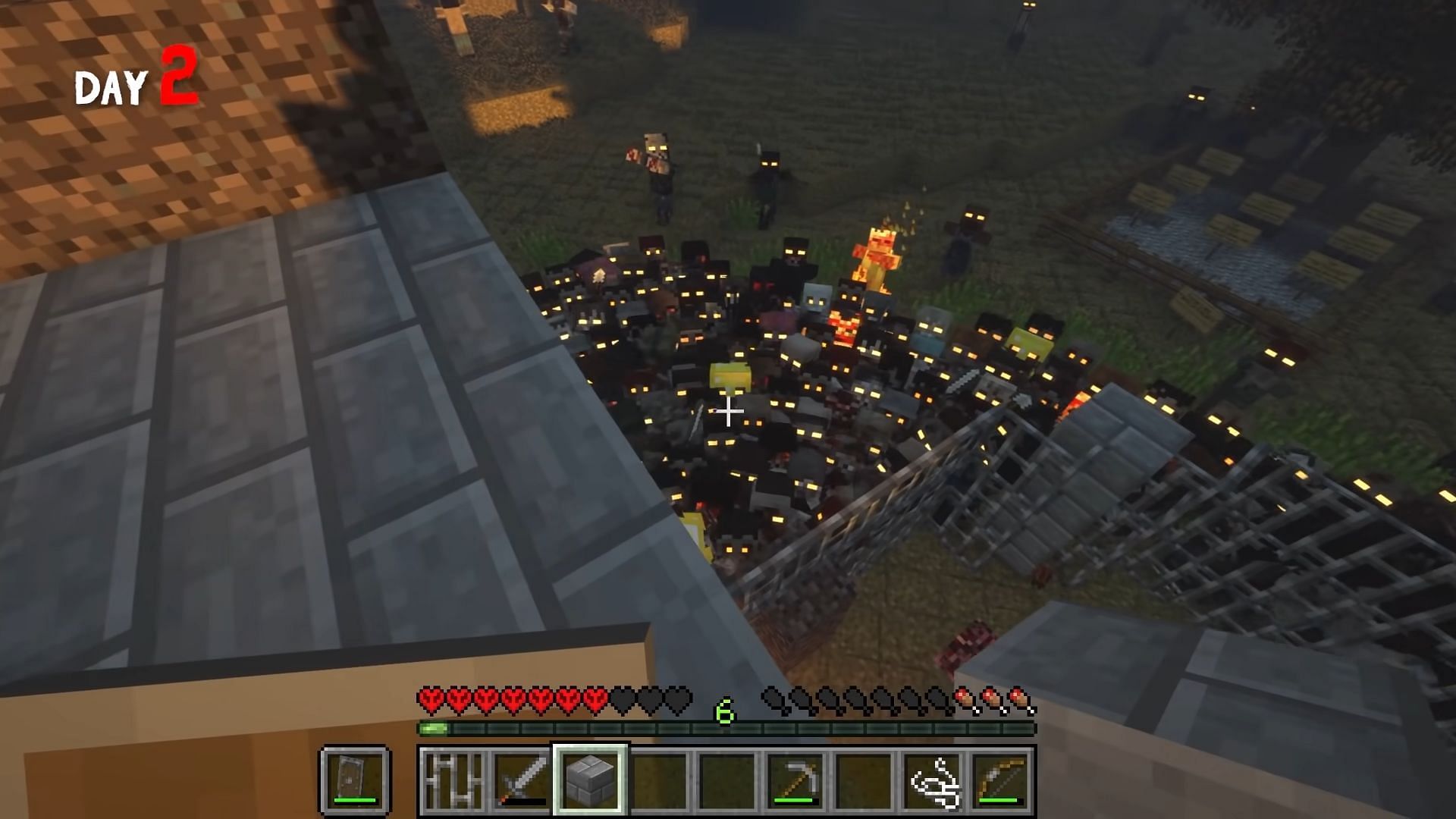 Mustard Virus turns Minecraft into a world devastated by the ravenous infected (Image via Forge Labs/YouTube)