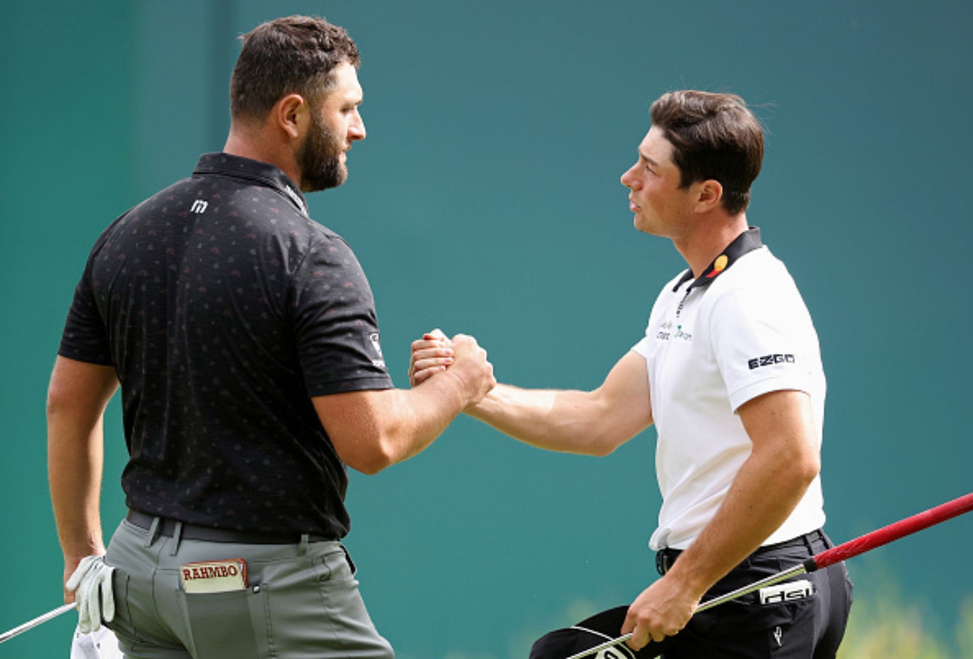 Jon Rahm and Viktor Hovland (Image via Getty).