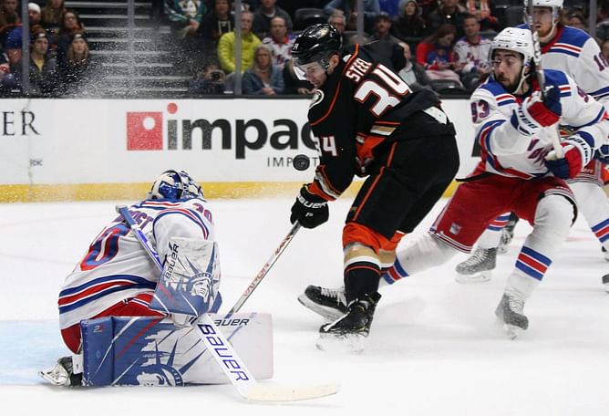 Mika Zibanejad had a special pass to hit pucks at Henrik Lundqvist on one special condition