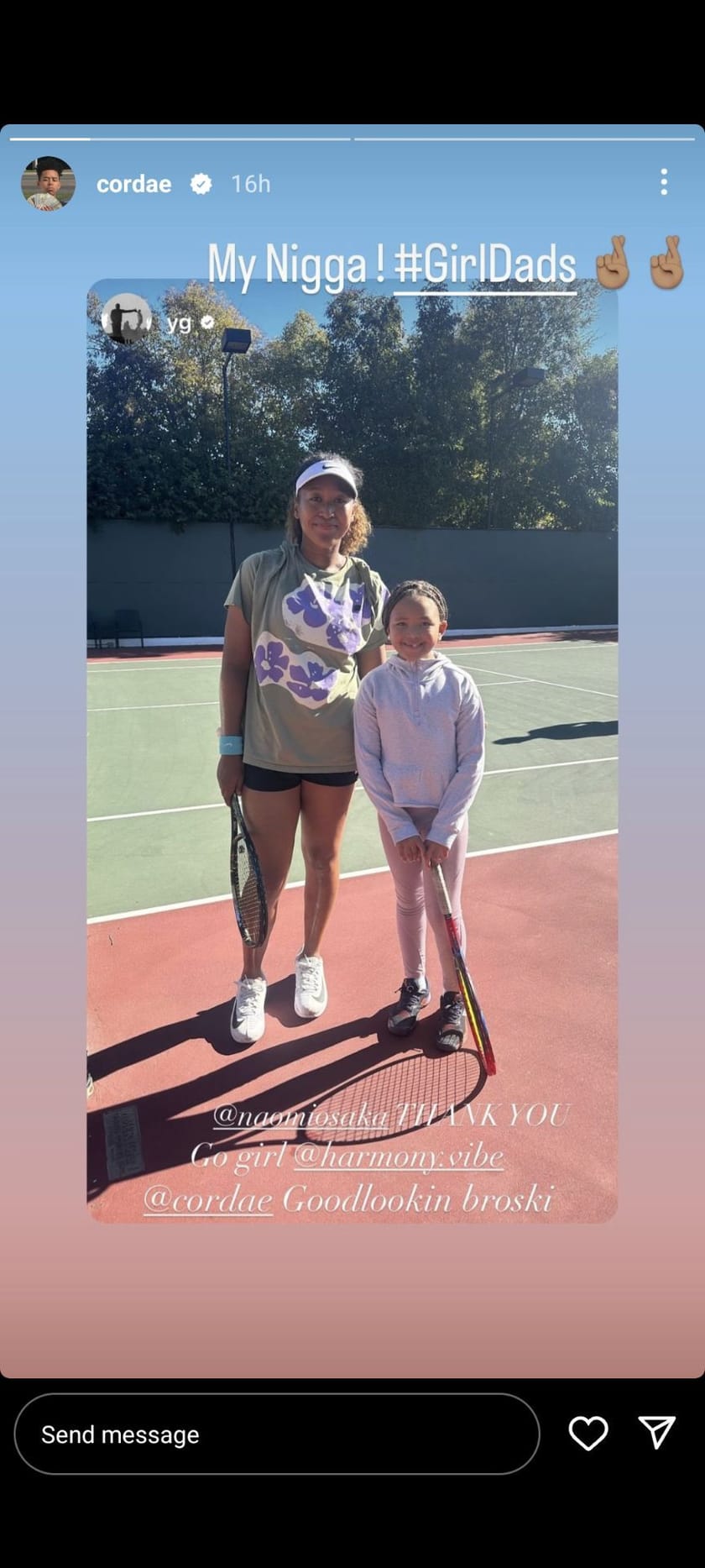 Naomi Osaka's boyfriend Cordae expresses excitement as Japanese tennis