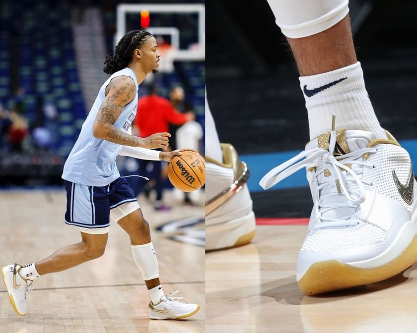 White & Gold royalty: Ja Morant makes season debut in dazzling $110 'Ja 1s'