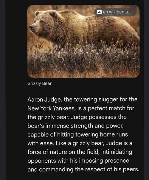 Bard AI on Aaron Judge