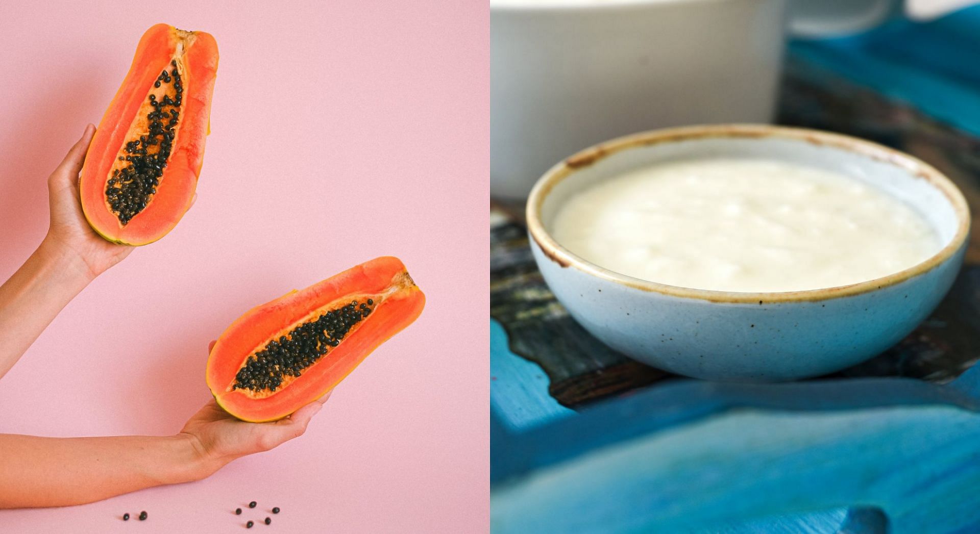 Papaya yogurt face mask (Image via pexels/ Anna Shvets &amp; elif tekkaya)