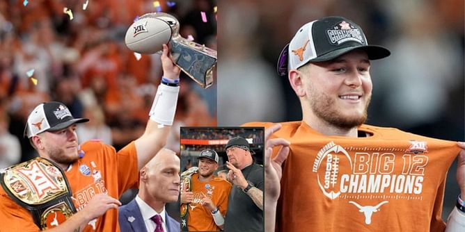 IN PHOTOS: Texas QB Quinn Ewers relishes memorable time with Undertaker after bagging Big 12 championship title