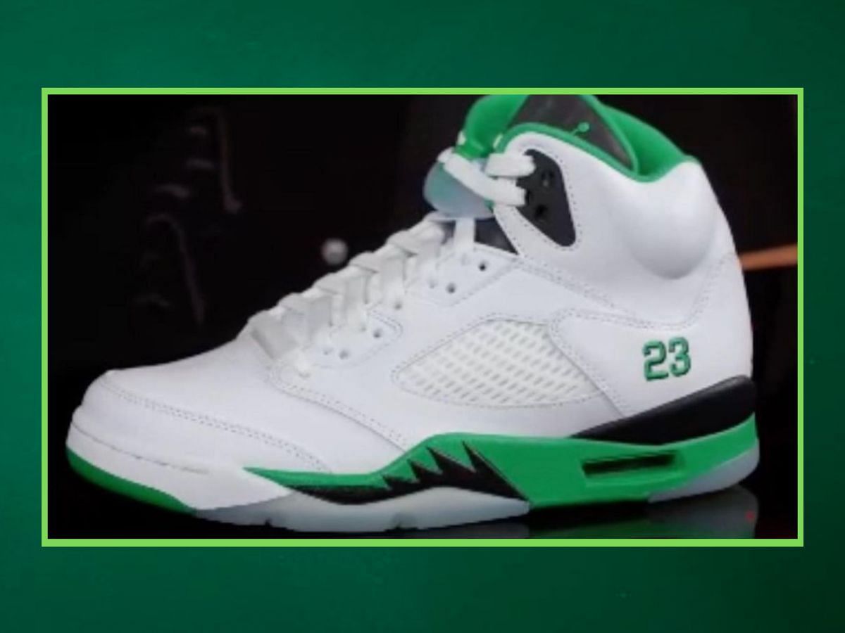 Air Jordan 5 WMNS &ldquo;Lucky Green&rdquo; (Image via SBD)