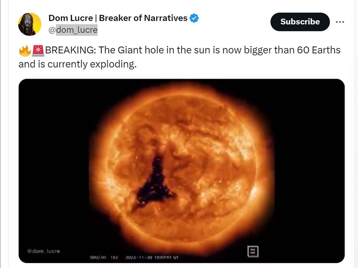 Giant 'hole' bigger than 60 Earths has appeared in the Sun - BBC Newsround