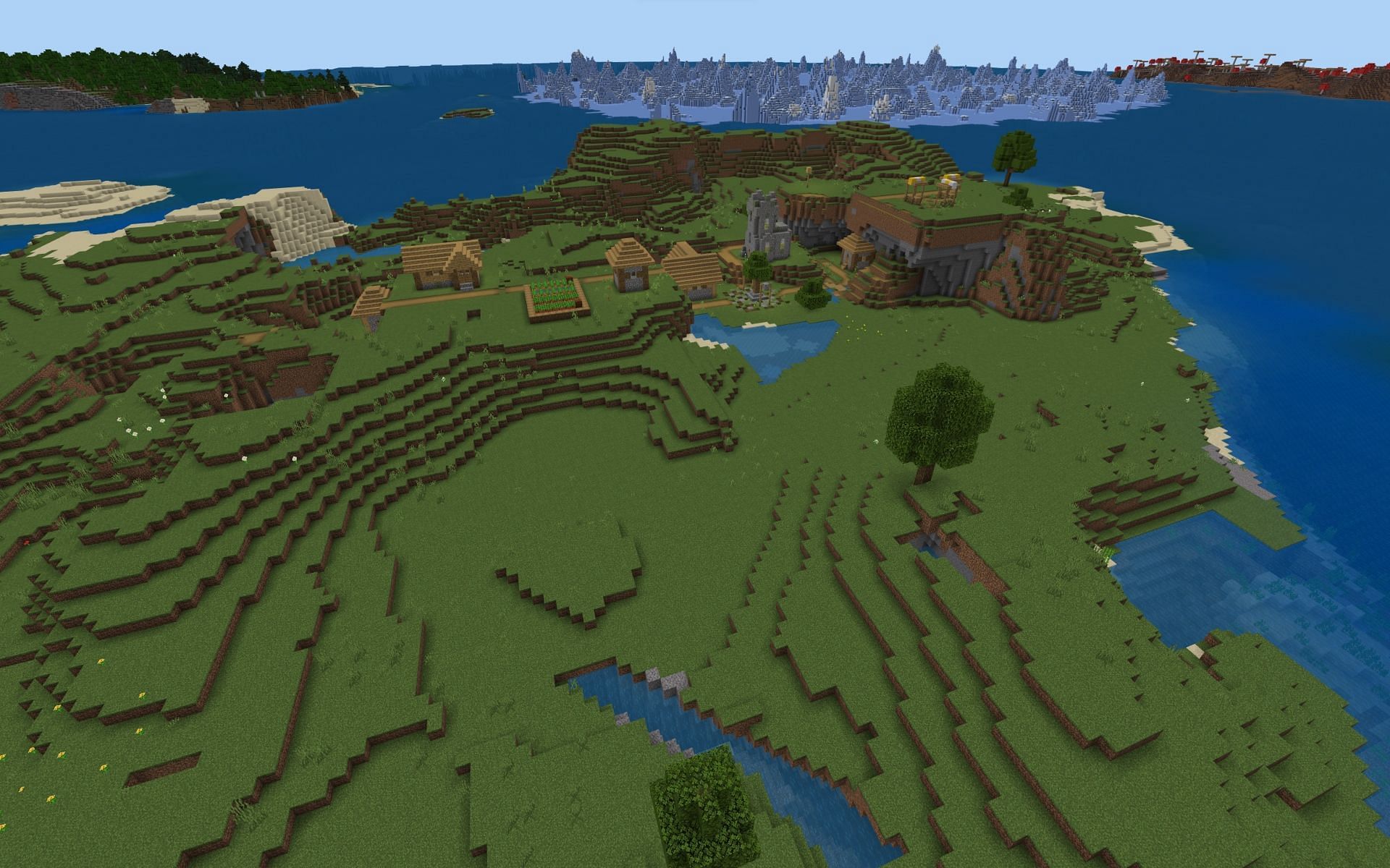 Sanctuaire du village insulaire (Image via Mojang)