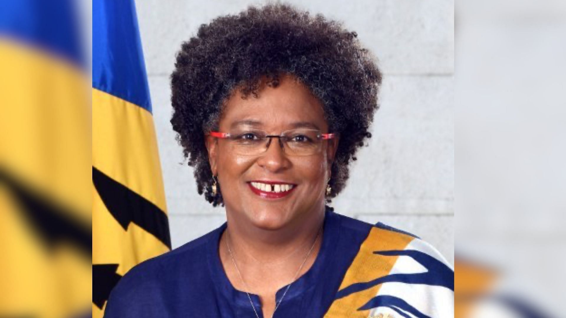 Barbados Prime Minister Mia Mottley demands $4,900,000,000,000 in reparations (Image via snip from X/@miaamormottley)