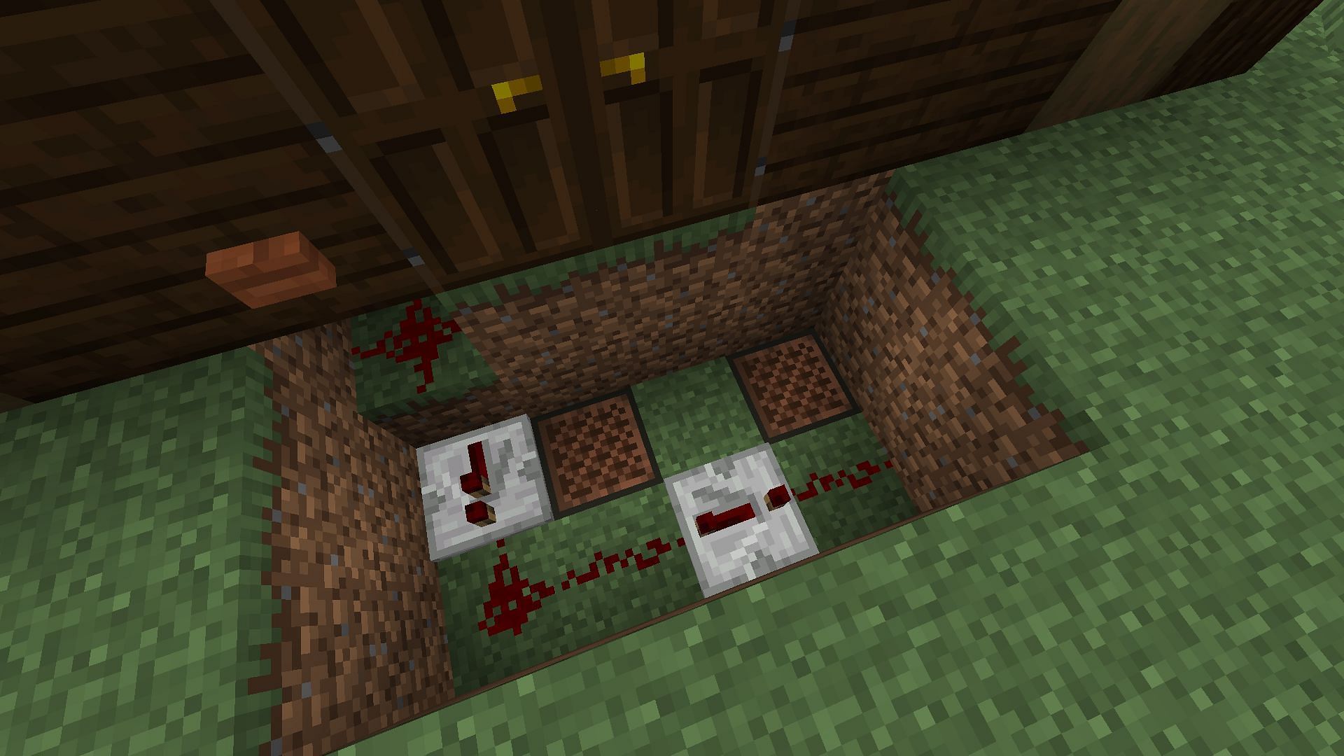 Creating a doorbell for a home is quite easy in Minecraft (Image via Mojang)