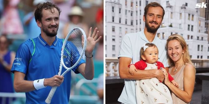 Daniil Medvedev's wife Daria shares glimpse of daughter Alisa and the Russian taking a carousel ride in matching red jackets
