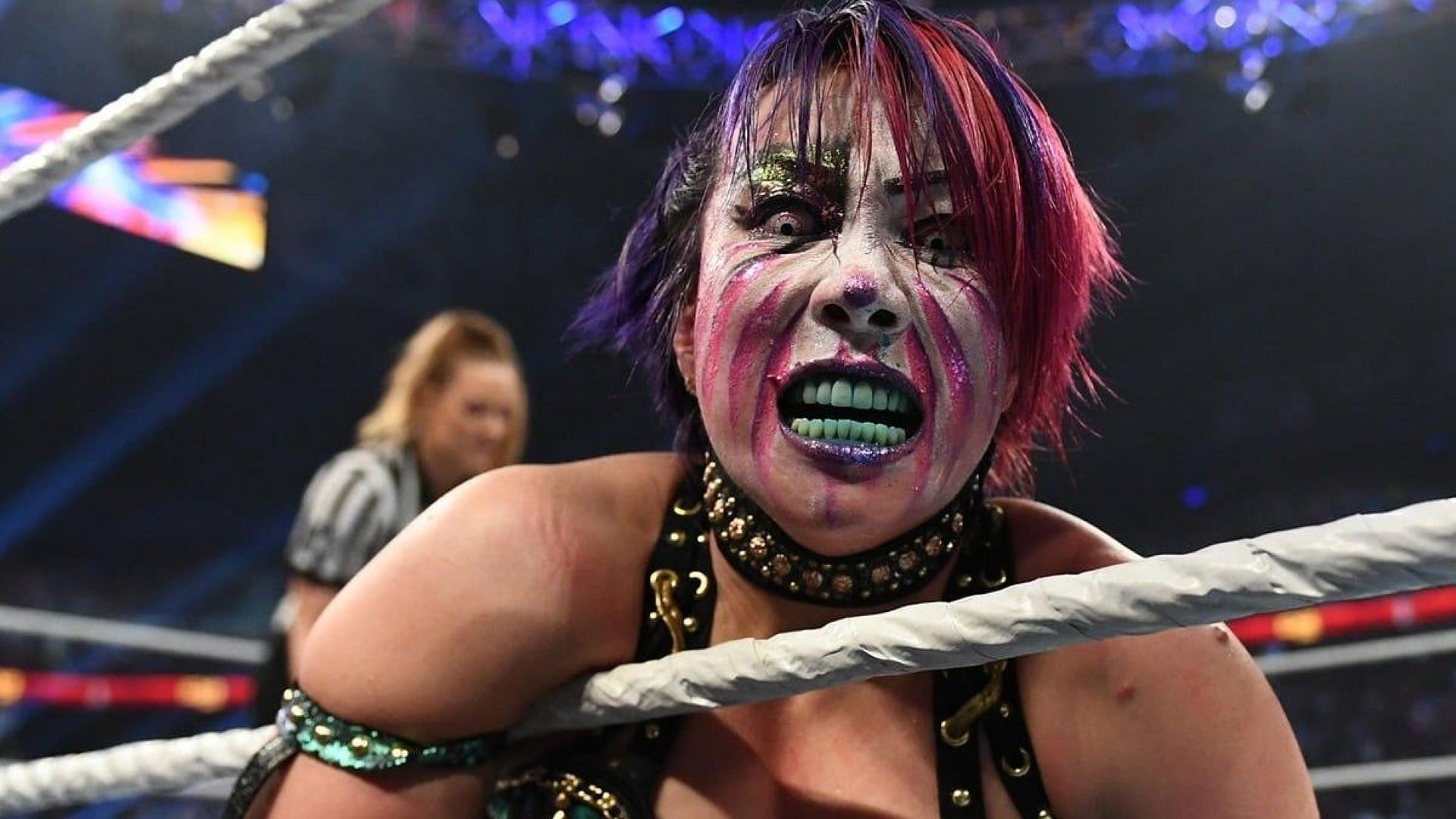 An angry Asuka in the WWE ring