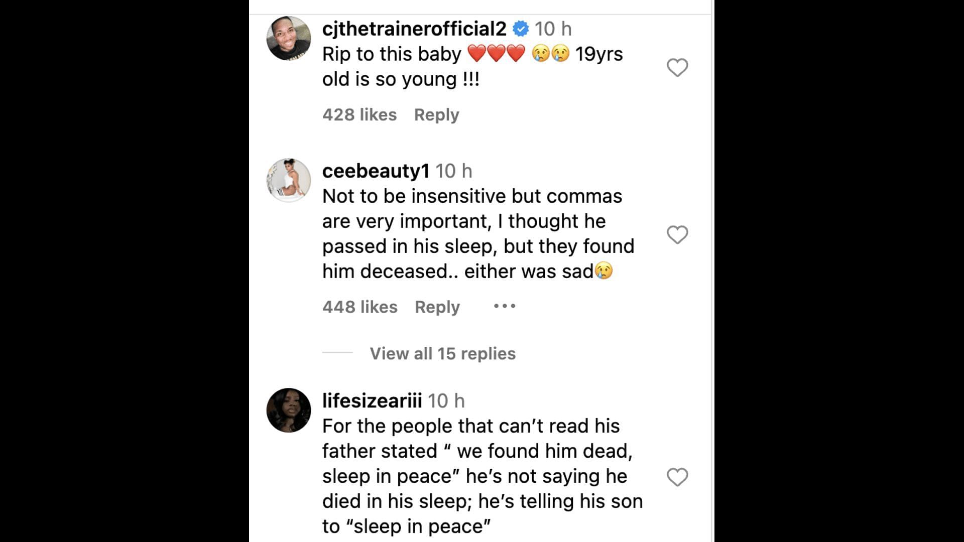 Social media users mourn the passing away of the 19-year-old who was popular for his video on Rihanna&#039;s song. (Image via @theshaderoom/ Instagram)