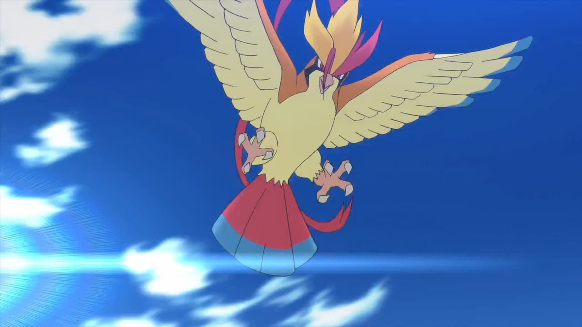 Mega Pidgeot in the anime. (Image via The Pokemon Company)