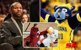 After Conor McGregor's NBA incident, now Floyd Mayweather spotted having heated argument with Indiana mascot during LeBron James' game