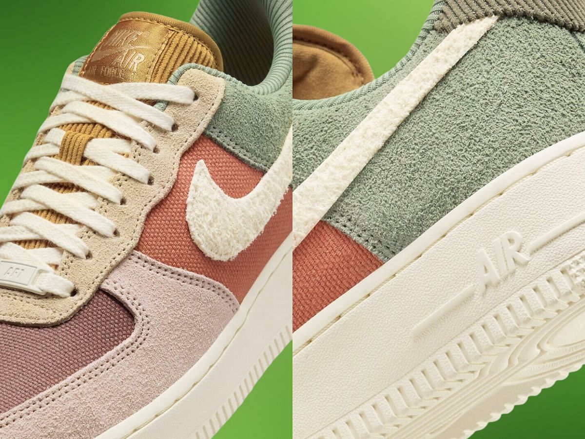 Take a closer look at the heels and tongue areas of the sneakers (Image via Nike)