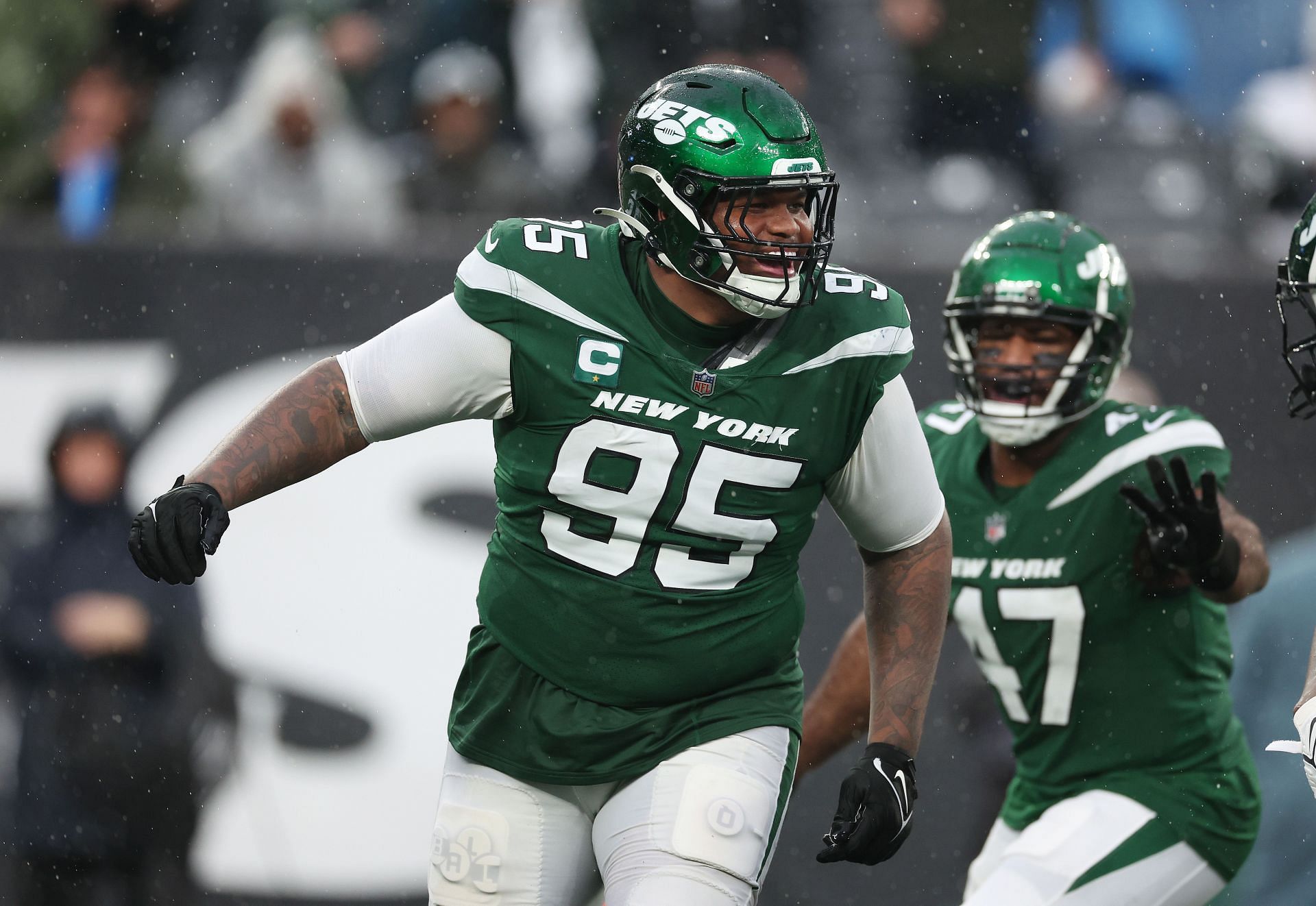 Quinnen Williams took out C.J. Stroud in the fourth quarter of the Texans-Jets game