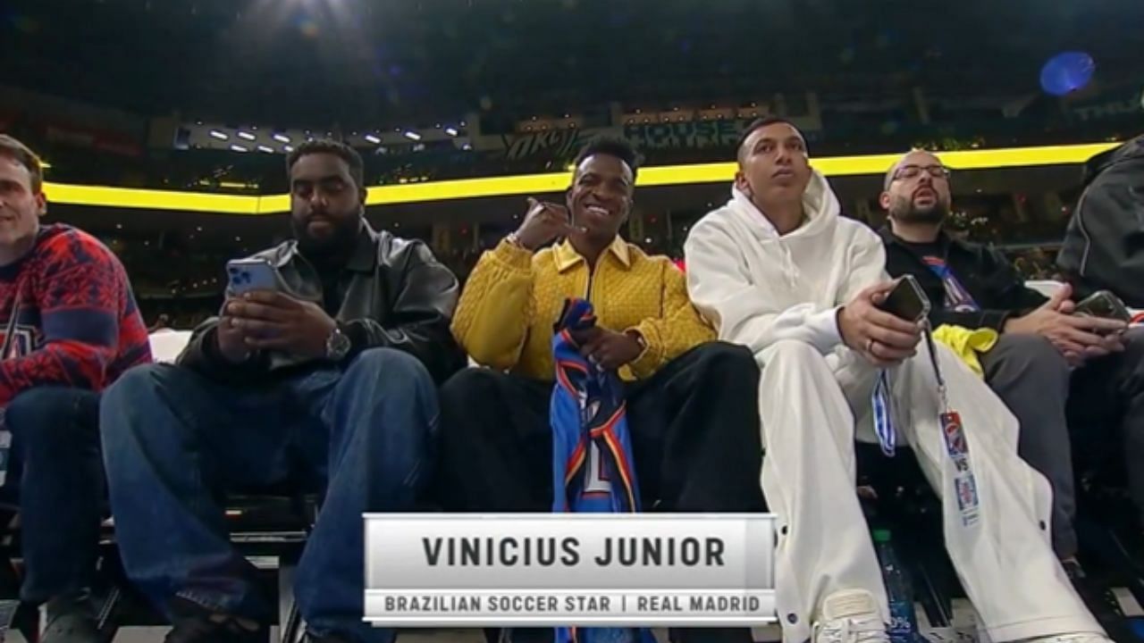 Real Madrid superstar Vinicius Junior is in Oklahoma to cheer for his good friend Shai Gilgeous-Alexander.