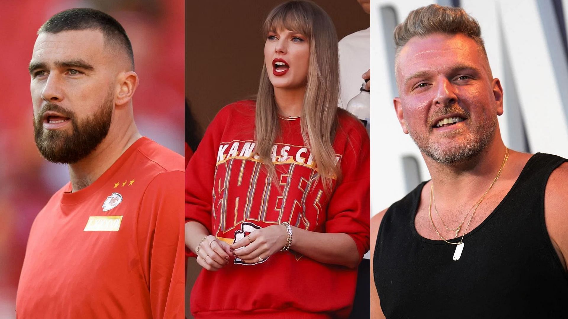 Travis Kelce, Taylor Swift, and Pat McAfee