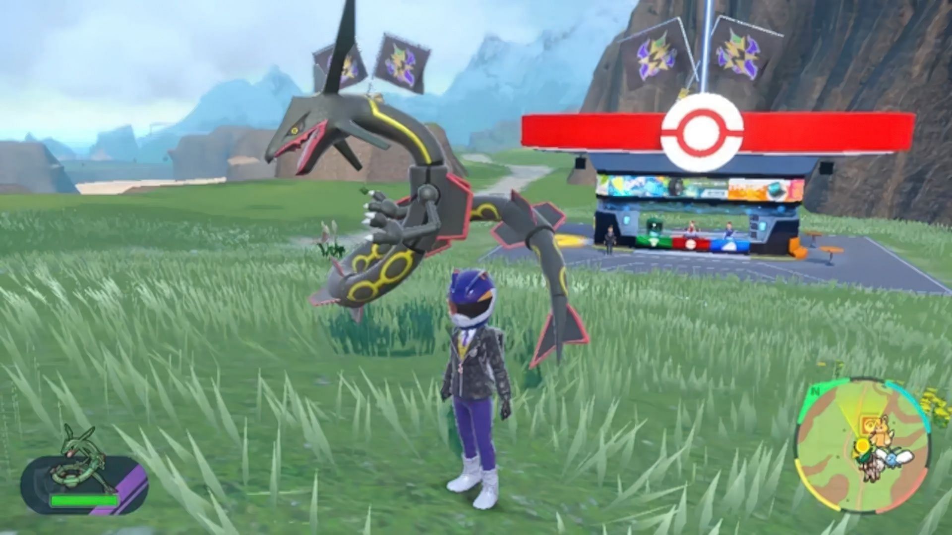 Shiny Rayquaza in Pokemon Scarlet and Violet (Image via The Pokemon Company)