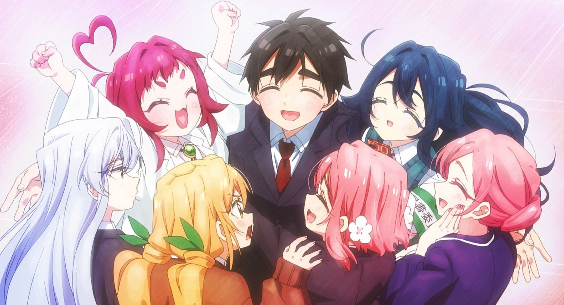 Rentaro and his soulmates, as seen in the anime (Image via Bibury Animation Studios)