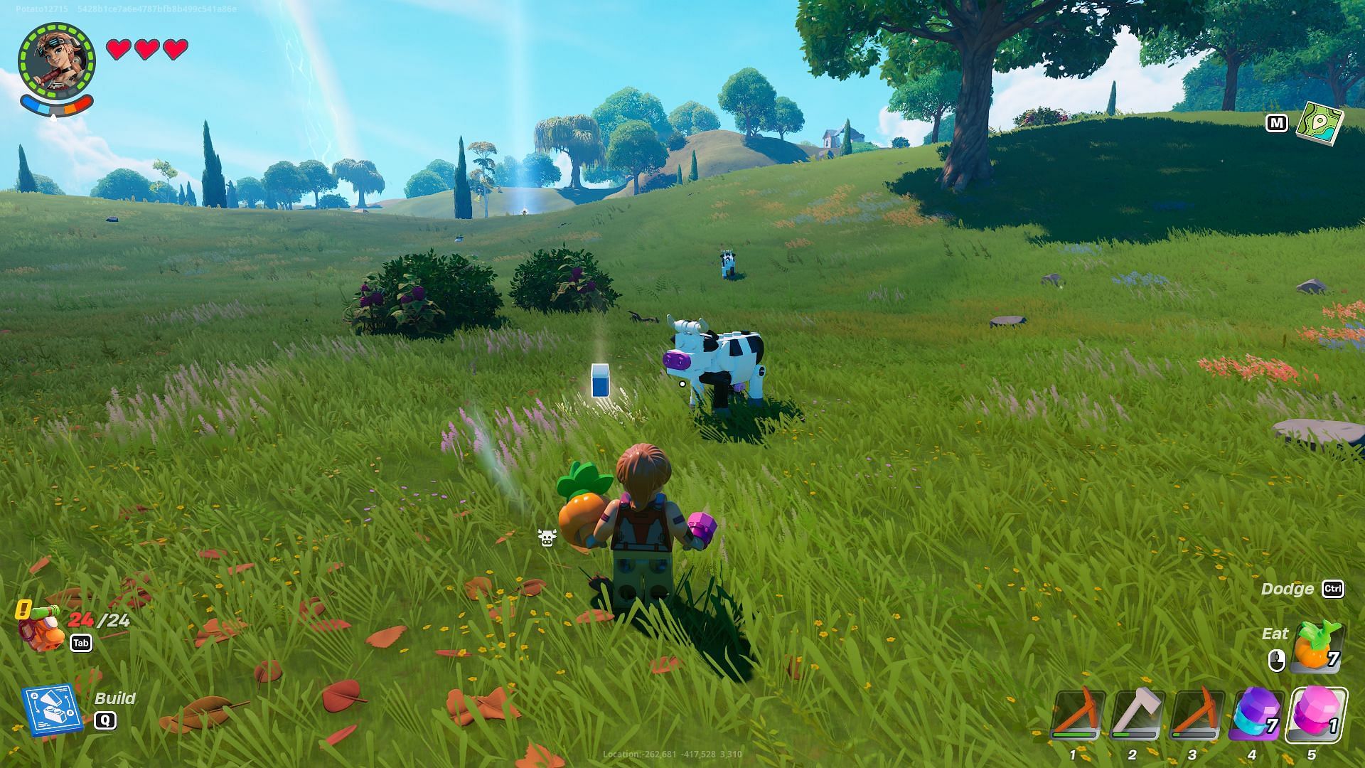Look for a herd of animals to find the most amount of Fertilizer (Image via Epic Games/LEGO Fortnite)