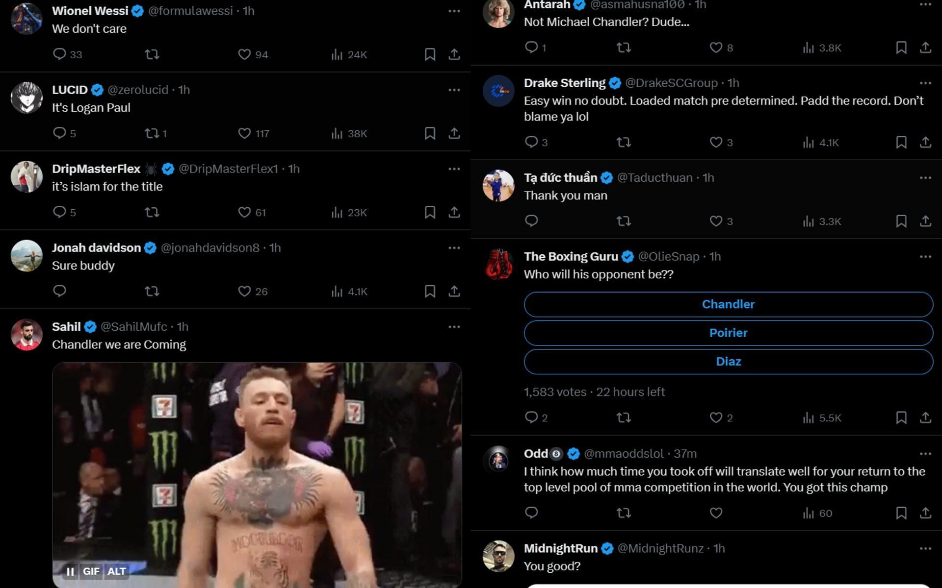 Fan reactions to Conor McGregor&#039;s tweet