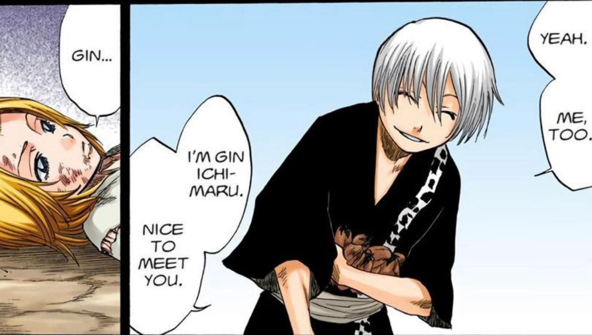 Manga panel showing how Gin and Matsumoto met (Image via Studio Pierrot)