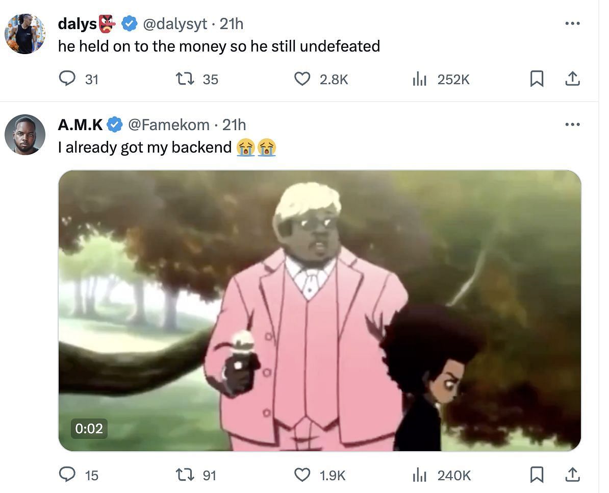 Social media users reacted to the altercation video as the comedian threw a flower pot at the audience member. (Image via Twitter)