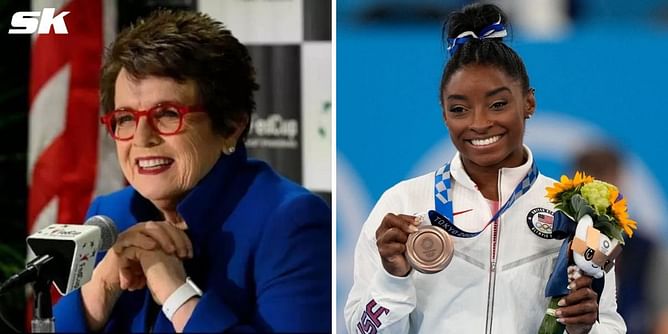 Billie Jean King congratulates Simone Biles on winning Female Athlete of the Year