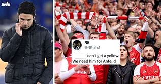 "I beg you, don't get a yellow card" - Arsenal fans call for caution as attacker runs the risk of being suspended for Liverpool clash