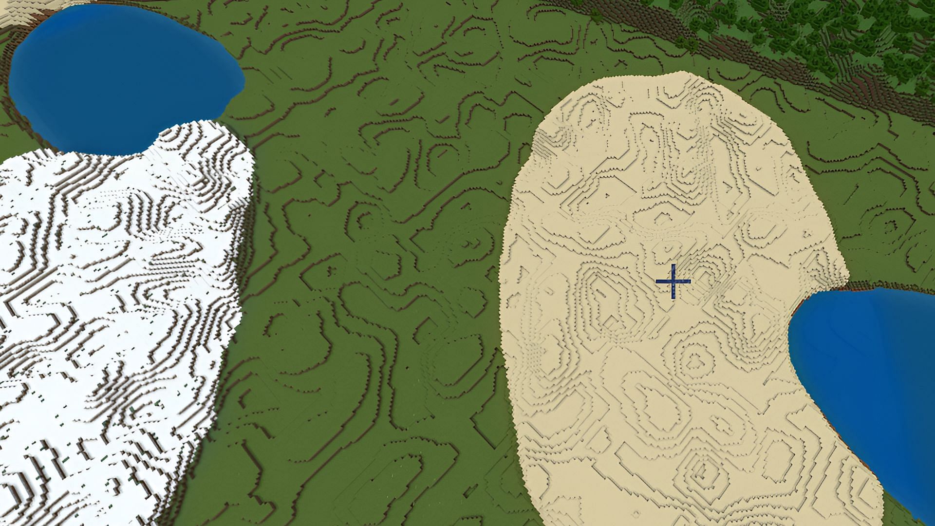 One Minecraft player spotted some pretty strange Bedrock Edition terrain generation (Image via ThisIsMyUseranme/Reddit)