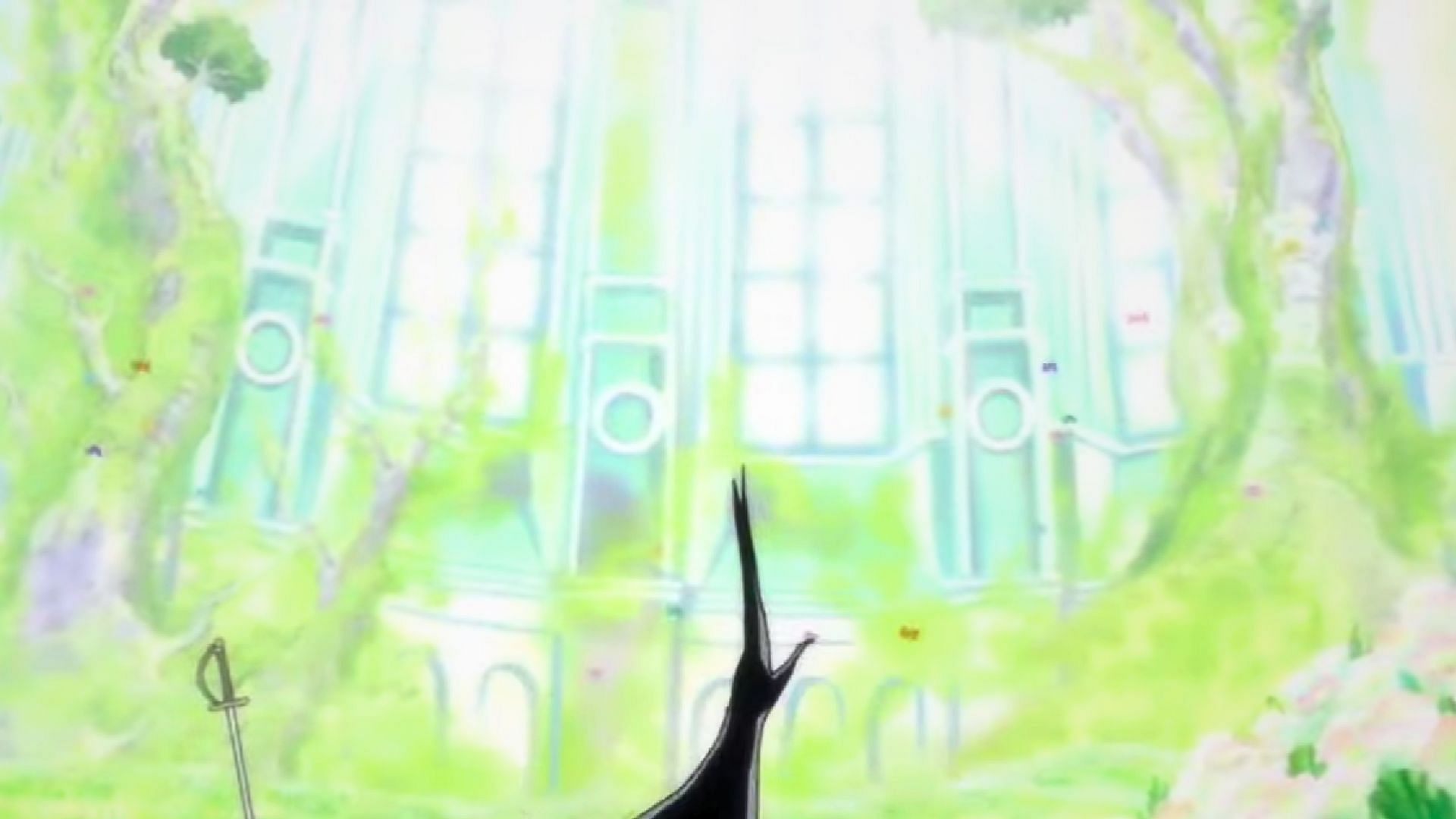 Imu in the Chamber of Flowers as seen in One Piece anime (Image via Toei Animation)