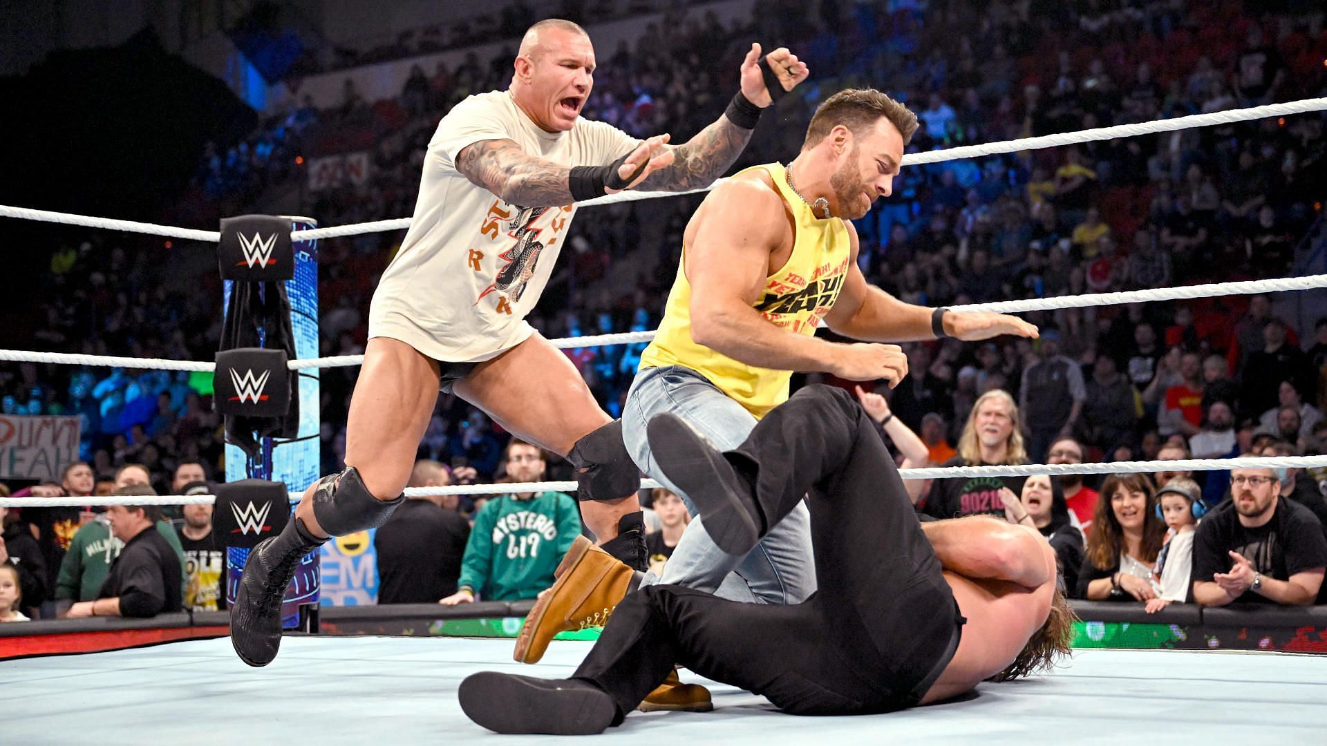LA Knight, Randy Orton, and AJ Styles brawled at the end of SmackDown