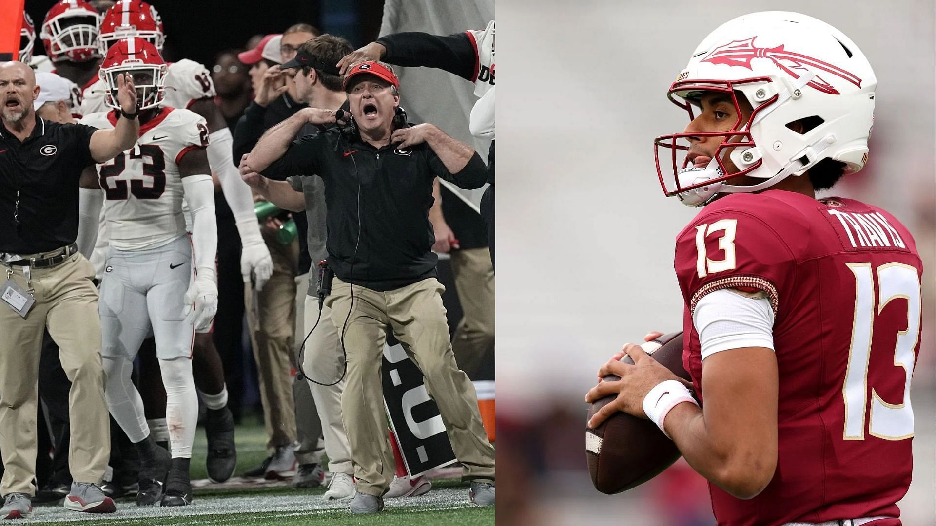 The Georgia Bulldogs staff and FSU QB, Jordan Travis