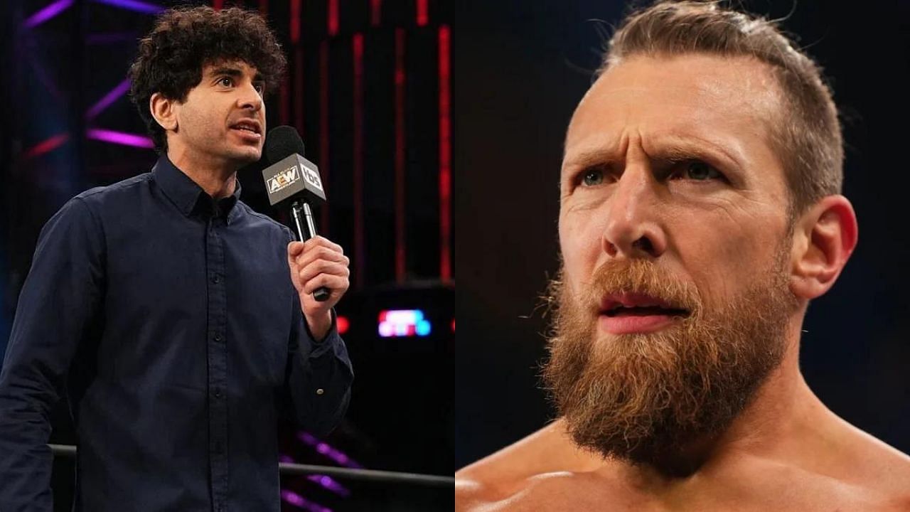 AEW president Tony Khan (left) and Bryan Danielson (right)