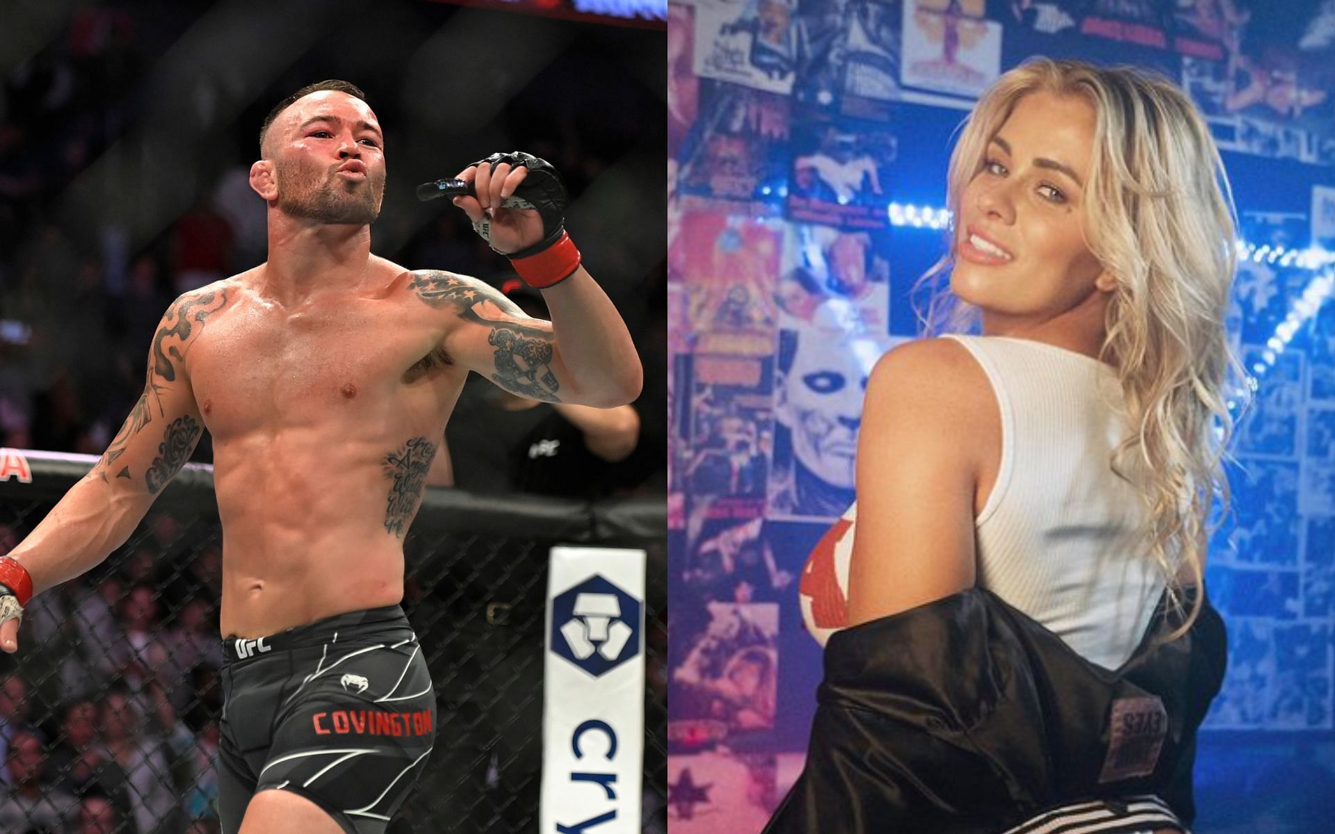 Colby Covington (left), Paige VanZant (right) [Image credits: Getty Images and @paigevanzant]