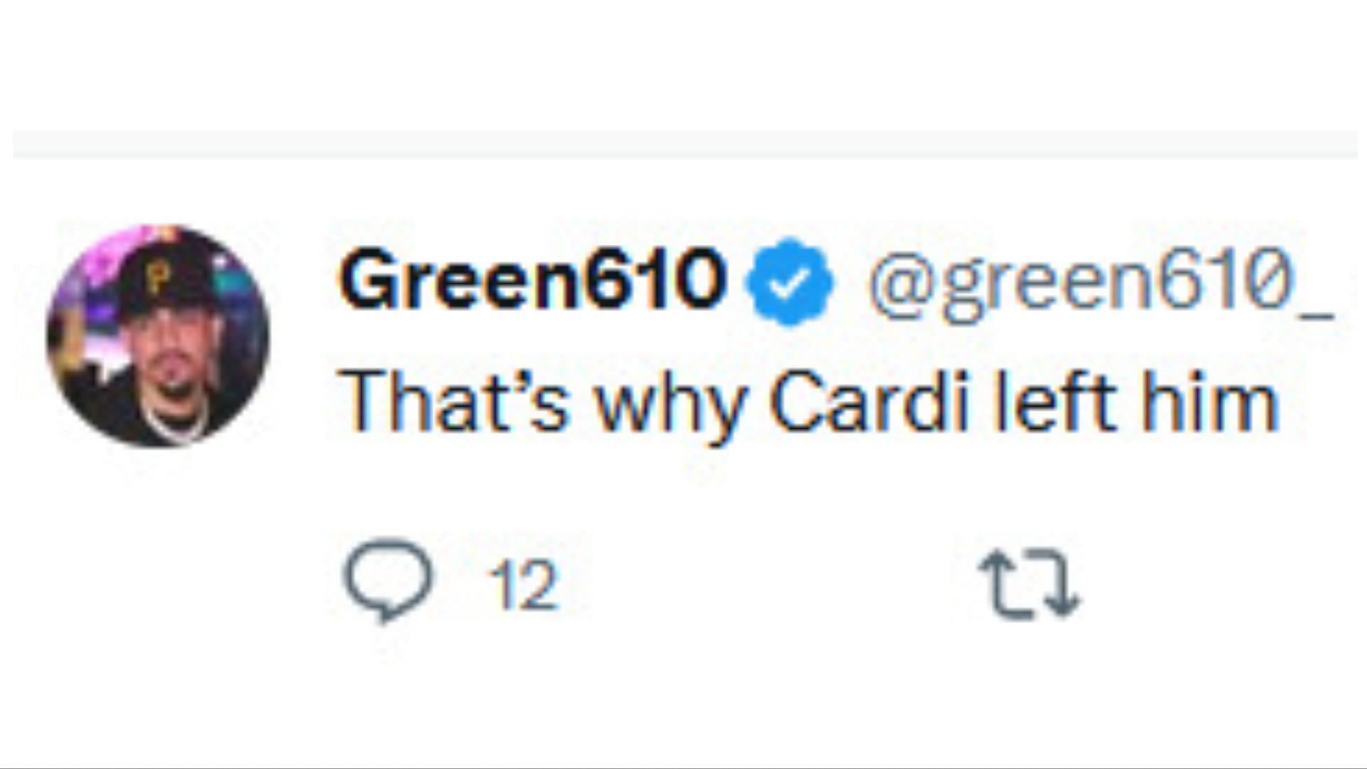 Netizens react as Blueface accused the Fans singer of cheating on Cardi B (Image via X / @green61θ_)