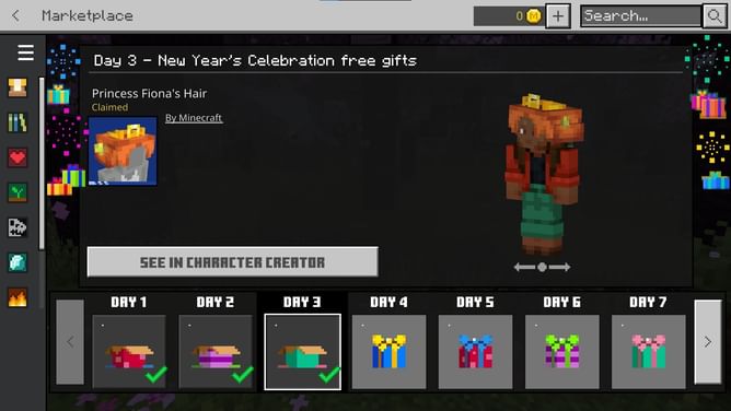 Minecraft is giving away 21 free gifts as part of New Year's Celebration