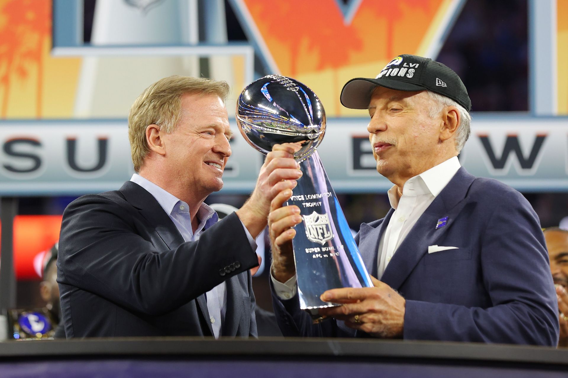 Roger Goodell and Rams owner Stan Kroenke