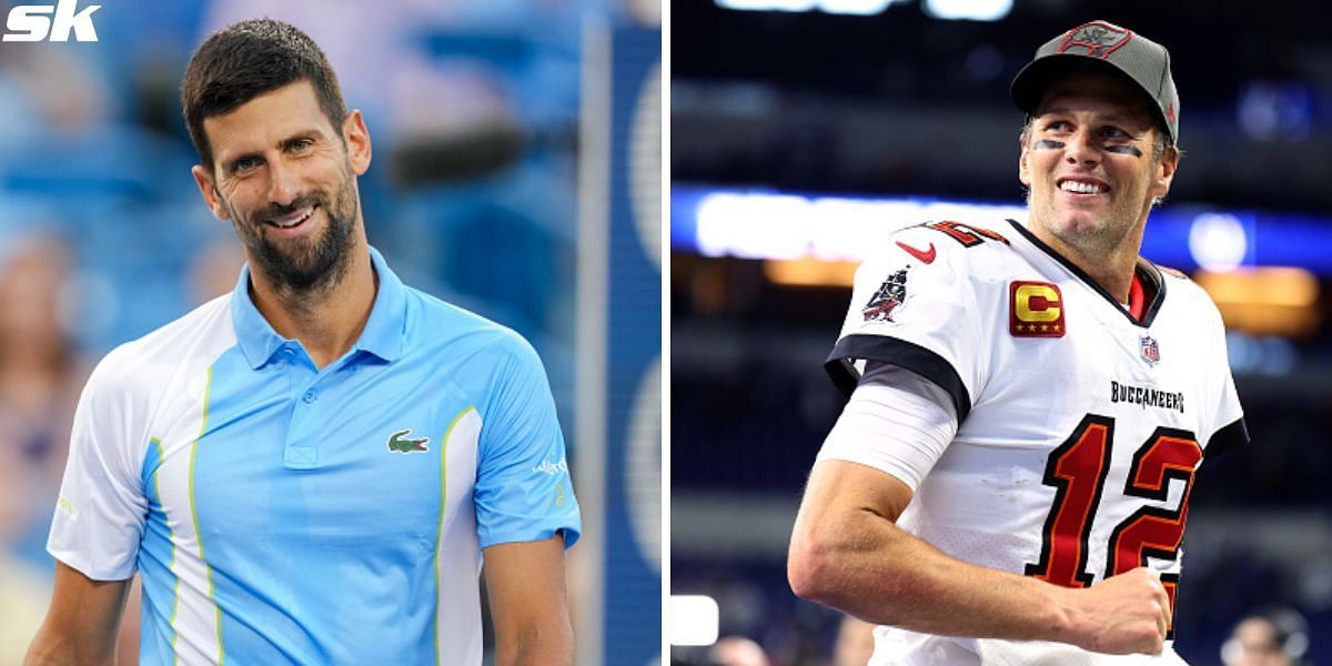 Novak Djokovic (L) and Tom Brady (R)
