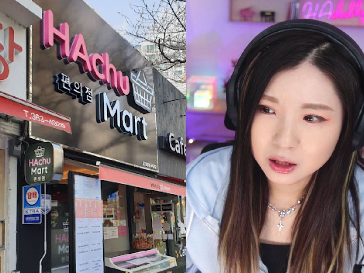 HAChubby reveals that her convenience store is shutting down (Image via HAChuMart and Twitch/HAChubby)