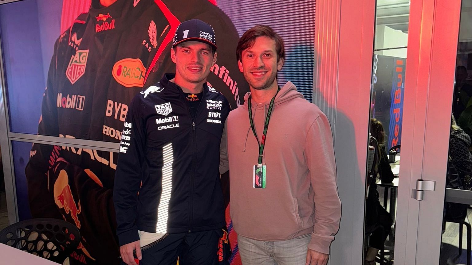 Max Verstappen and Daniel Suarez (Image from X)