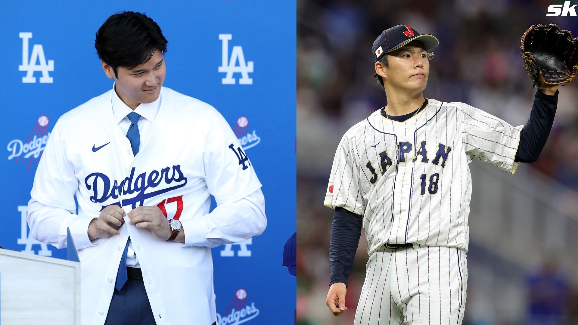 Starting pitcher Yoshinobu Yamamoto pitches for Team Japan in the 2023 World Baseball Classic
